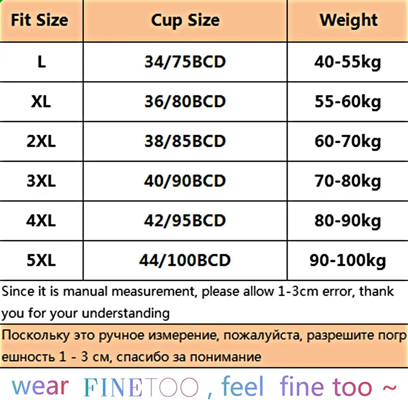 NEW Arrivals 3PCS Set L-(45-50KG) 5XL(100KG) Women Lace Bra Bralette Push Up Perspective Ice Silk Deep V Bra Sexy Lingerie Tops Plus Size Cup Mom's Underwear Chubby Ladies Underwear