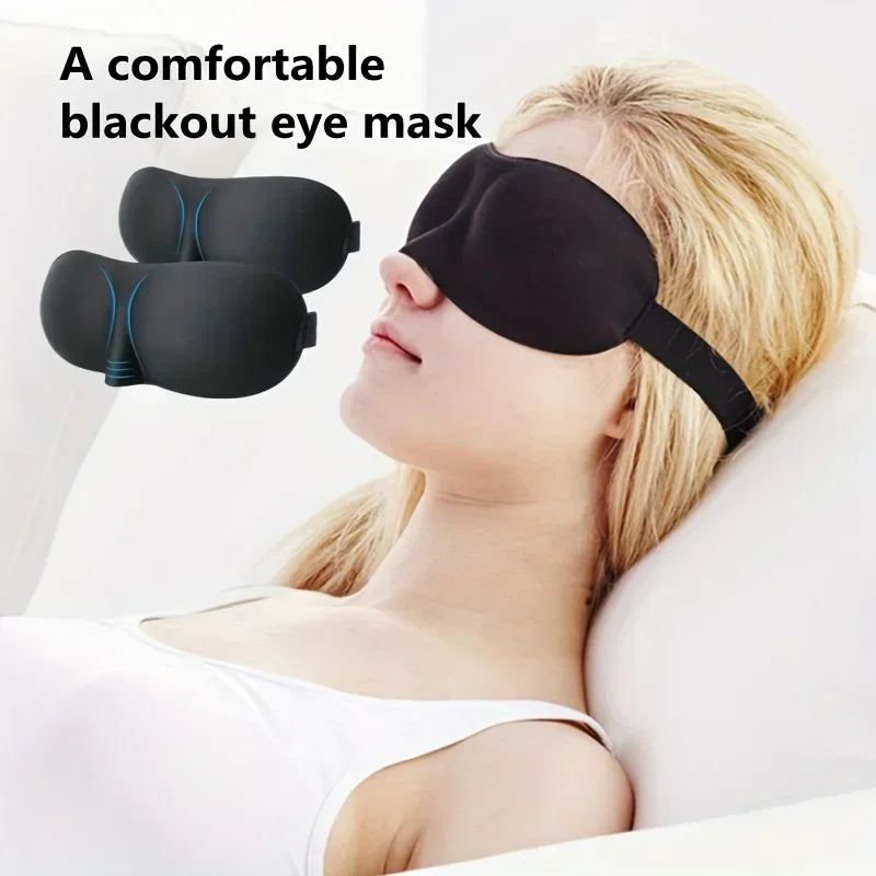 NEW 5PCS Set 3D Sleeping Mask Eyepatch Block Out Light Soft Padded Sleep Rest Relax Aid Cover Patch Blindfold Face Shade Eyeshade Eyes Patches Outdoor Travel Airplane
