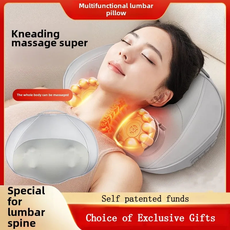 NEW Arrivals UK Plug Exclusive Sales Electric Shiatsu Head Neck Cervical Body Massager Car Back Pillow with Heating High Quality Massage Device Health Care Supplies