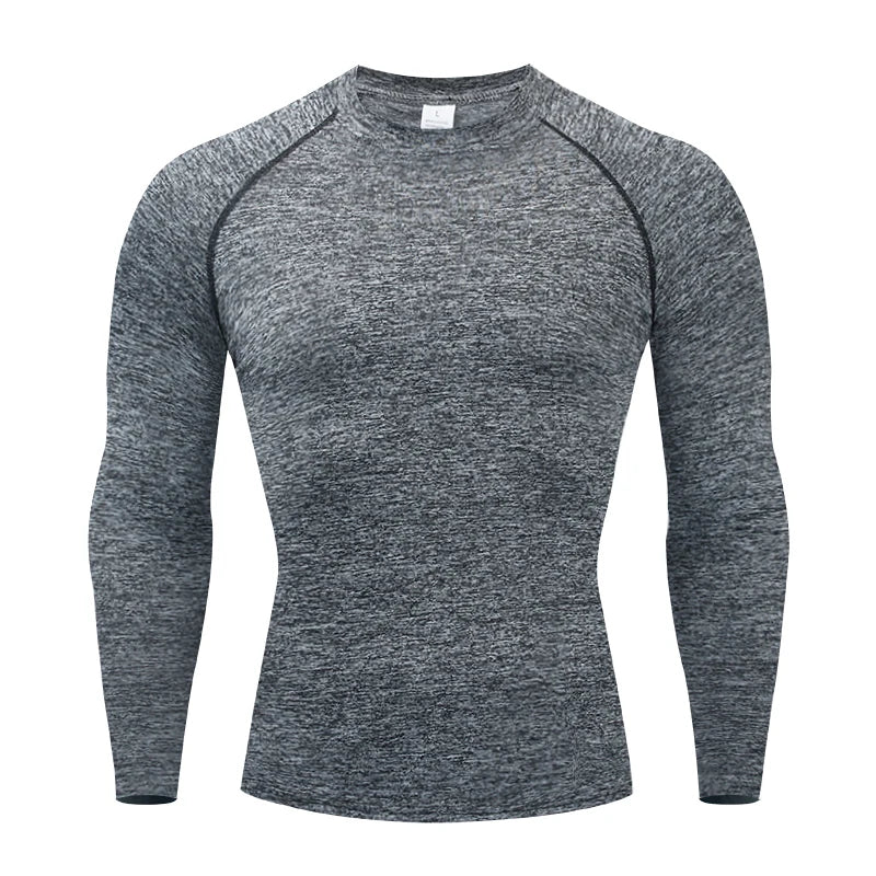 NEW S-3XL 5 Colors Men Compression Running T-Shirt Fitness Tight Long Sleeve Sport T-shirt Training Jogging Shirts Gym Sportswear Quick Dry Sports Clothes