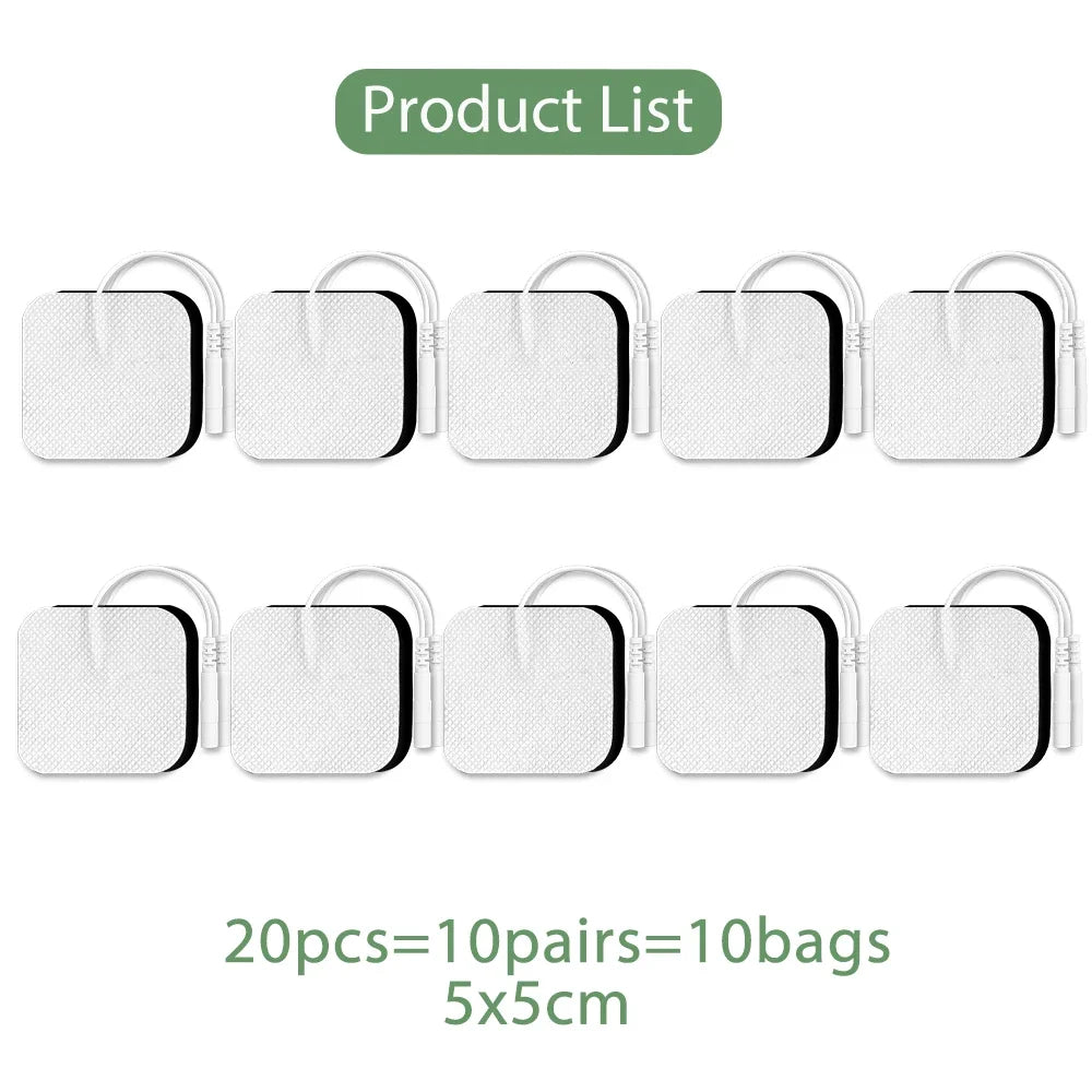 NEW Arrivals 10/20/50/100PCS 4×4cm/5×5cm TENS Electrode Pads Massager Electrodes Patch For Acupuncture Pulse EMS Muscle Stimulator Sticker Health Care Supplies