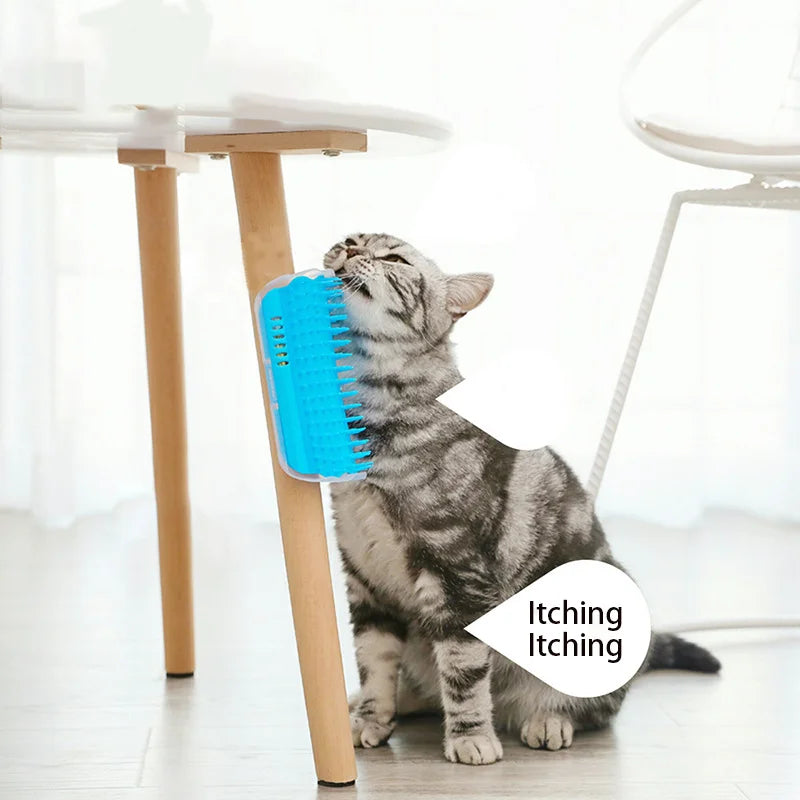 New Cats Wall Corner Gray Scratcher Brush Pet Comb Scratch Bristles Arch Massager Self Grooming Accessories Pets Supplies