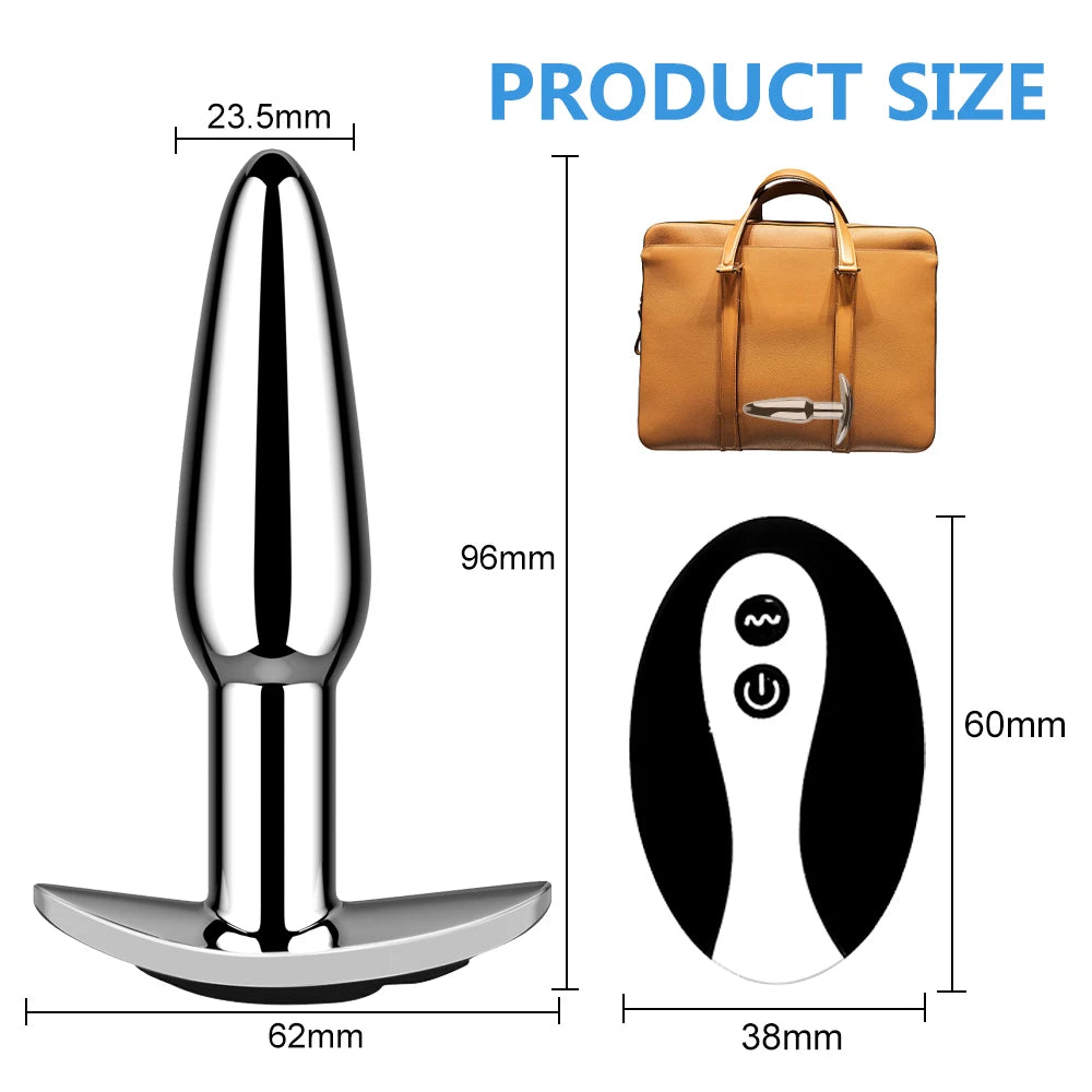 Anal Plug With Push 10 Vibration Modes Anal Toy For Men Prostate Massager Sex Toys With Remote Control Vibrator Anal Toys for 18