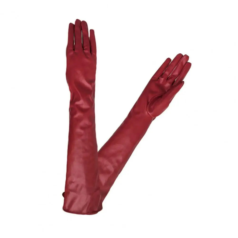 NEW Arrivals Full Finger Gloves Windproof Dress Gloves PU Leather Long Arm Gloves Costume Gloves For Dating Gifts Ladies Luxury Fashion Apparel Accessories