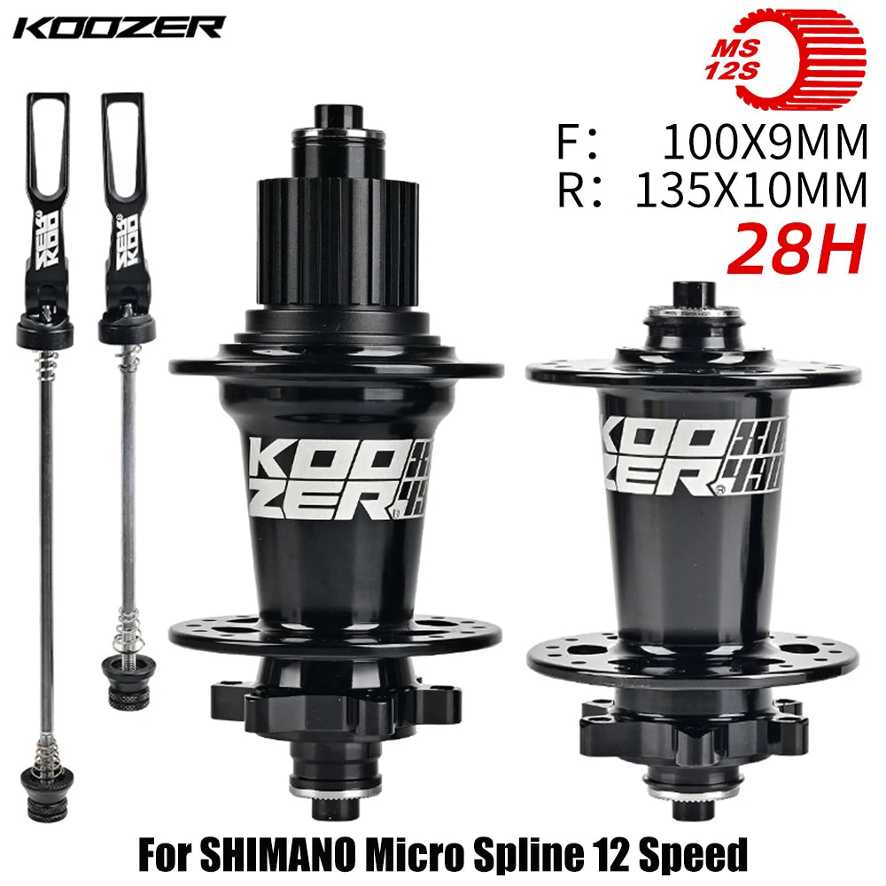 Bicycle Hubs Set KOOZER XM490 PRO 28/32/36 Holes QR THRU TA Steel Shaft 4 Bearing 6 Pawl K7 HG XD MS 8 9 10 11 12 Speed SX NX 12S Bicycle Parts Spares Accessories Sports Supplies