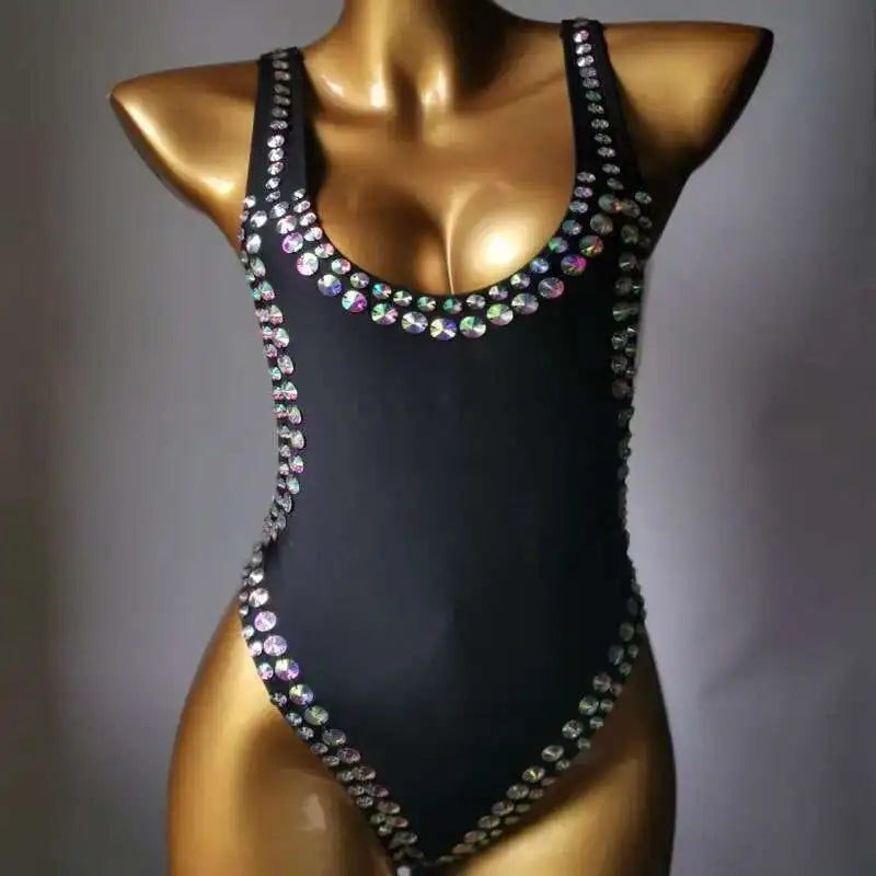 NEW Ladies Luxurious Rhinestones Diamonds Swimsuit Exterior Boutique High-End One-Piece Bikini Women Luxury Swimwear Beach Wear
