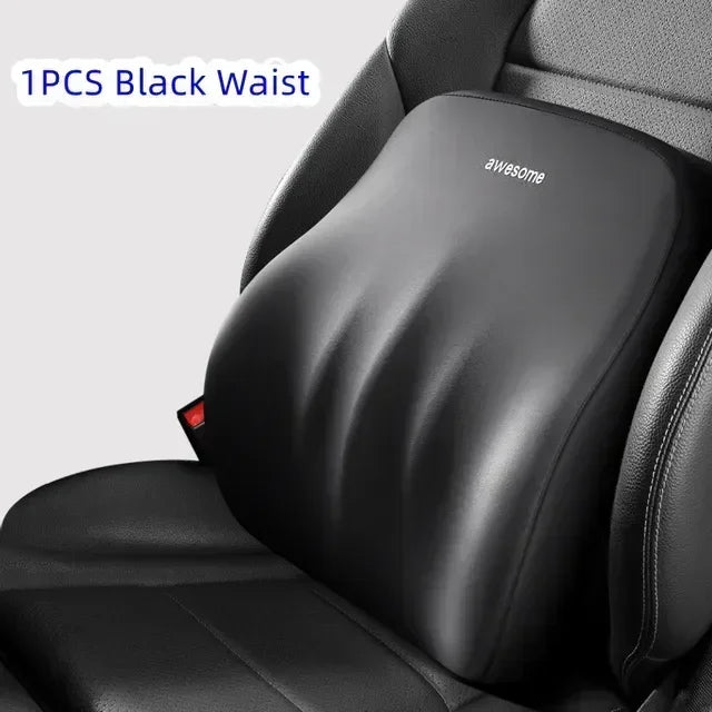 NEW Arrivals Car Lumbar Back Support Headrest Neck Pillow Memory Foam Lumbar Pillow Universal Soft Neck Pillows Cushion Car Seat Cushion