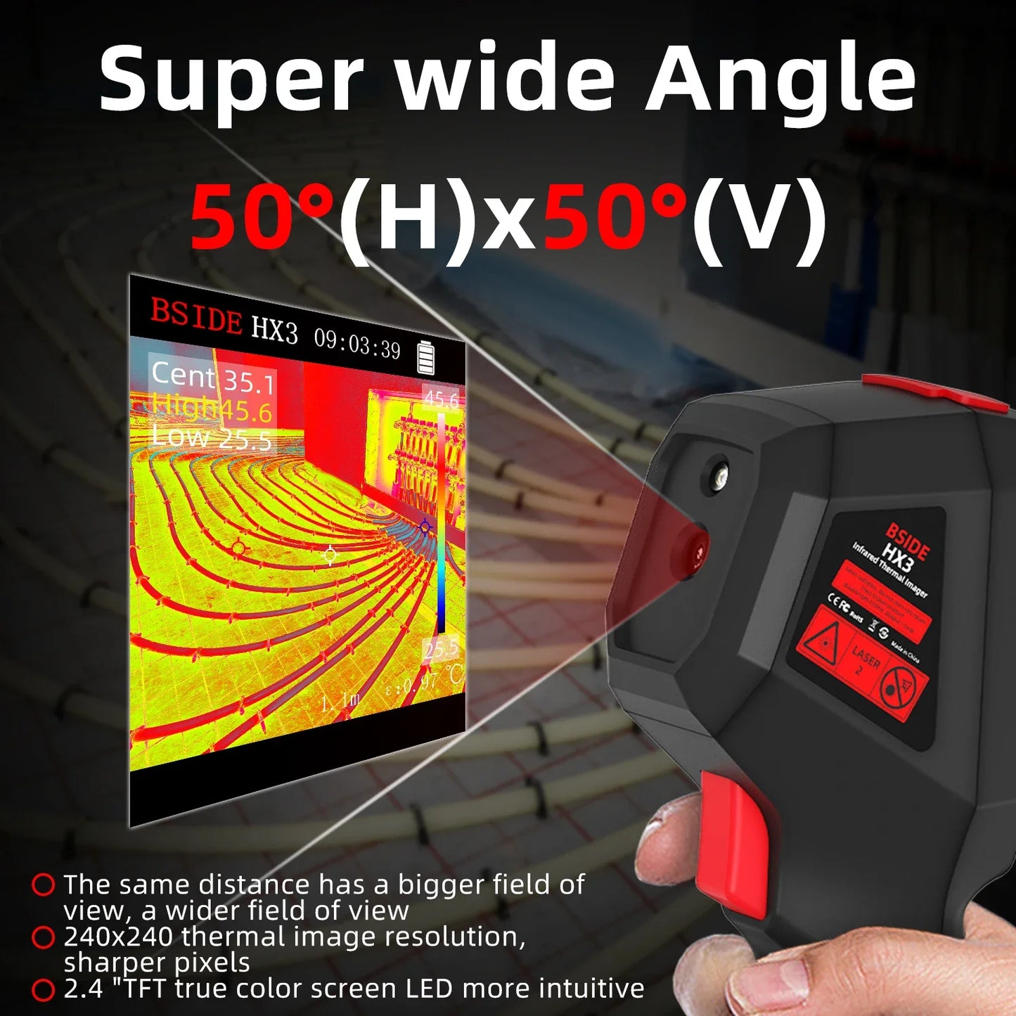 NEW HX3 Handheld Thermal Imaging Camera Electric Non-Contact Thermometer -20-550℃ 240X240ir Thermal Camera