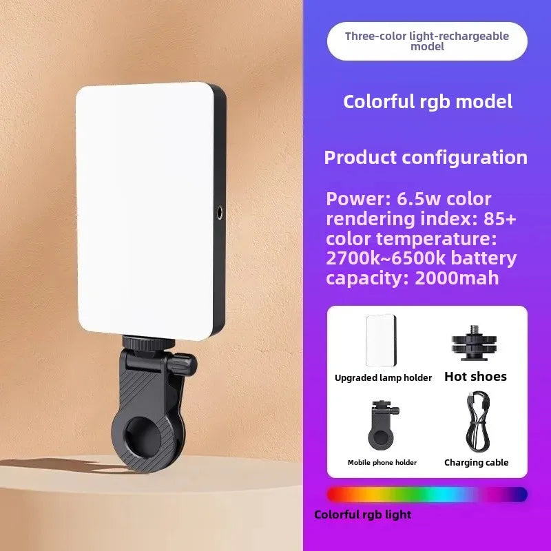 NEW Arrivals Cross-Border Mobile Phone Live Broadcast Video Camera Flashlight LED Flashing Light Bulb VLOG Light For Video Conferences Mobile Phones Accessories