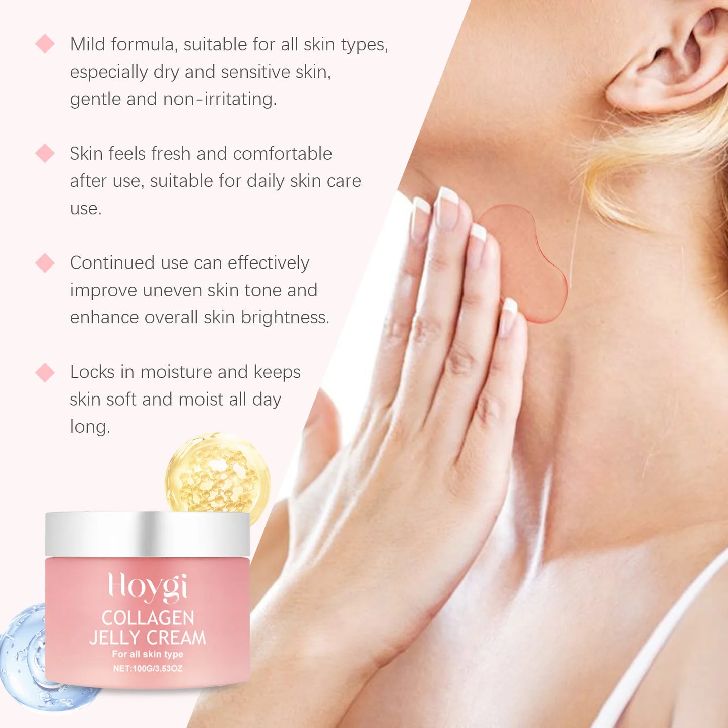 NEW Arrivals 100g Jelly Face Cream Collagen Soft SPA Nourishing Moisturize Face Shrinks Pores Remove Overnight Jelly Essence Korean Skin Care Products