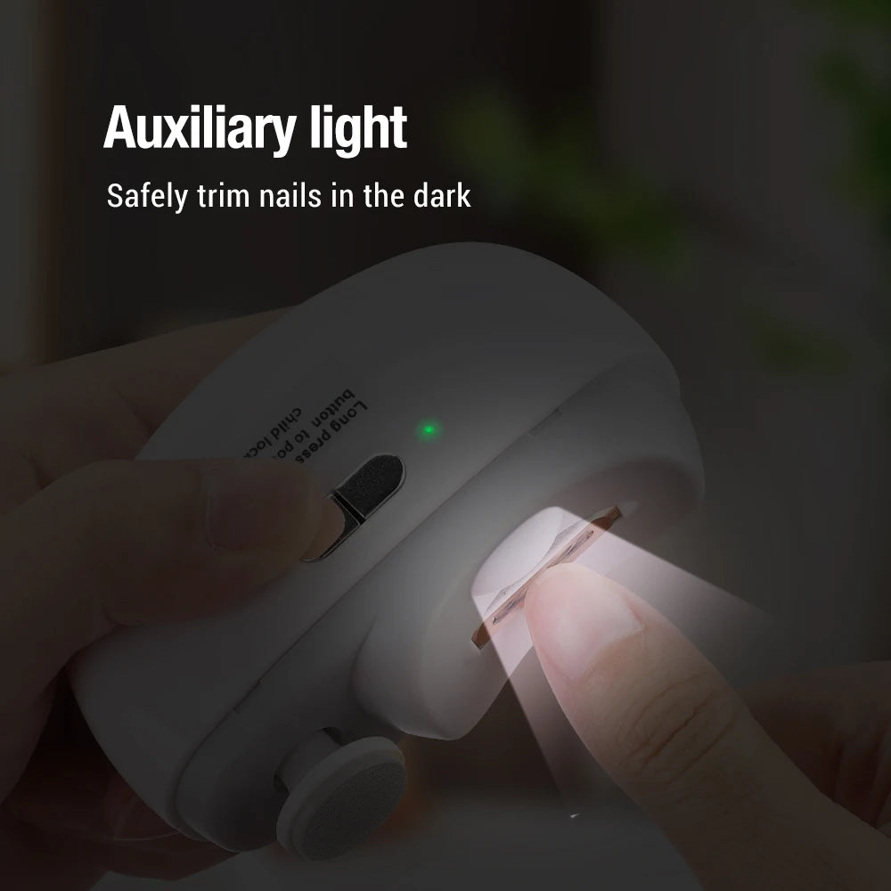 NEW Arrivals Electric Nail Clipper for Elderly Automatic Adult Baby Nail Trimmer Fingernail Grinding Nail Cutter Manicure with Light Sharpen