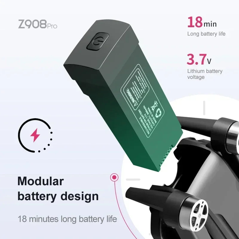 NEW Arrivals 3000M 2 Cameras + Battery Set Xiaomi Mijia Z908 Pro /MAX 8K Professional Camera Drone ESC Professional 4K Drone Optical Flow Localization 3sided Obstacle Avoidance Quadcopter Drone