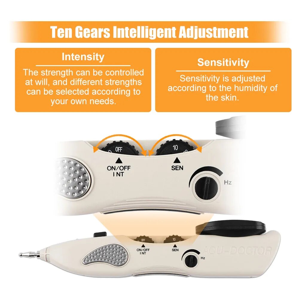 USB Rechargeable Acupuncture Pen Electric Acupuncture TENS Massage Pen Massage Device Body Massager Muscle Stimulator Therapy
