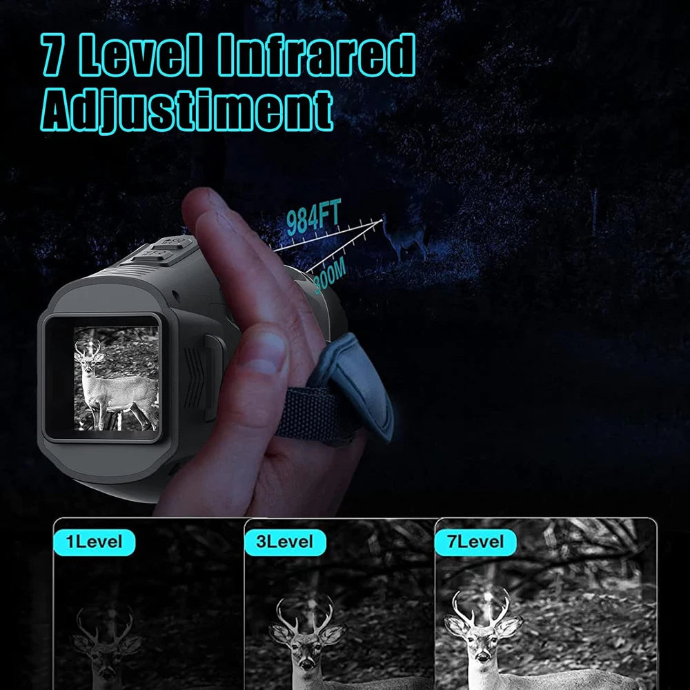 NEW Night Vision Goggles,1080P 64GB Card Digital Night Vision Monocular, Infrared Monocular Save Photos/Videos, Thermal Imaging Telescopes Outdoor Camping Hunting