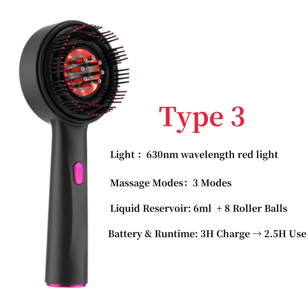 NEW Electric Scalp Massage Comb Scalp Oil Applicator Hair Care Red Light Head Massager for Hairline Growth Anti-Hair Loss Hairbrush