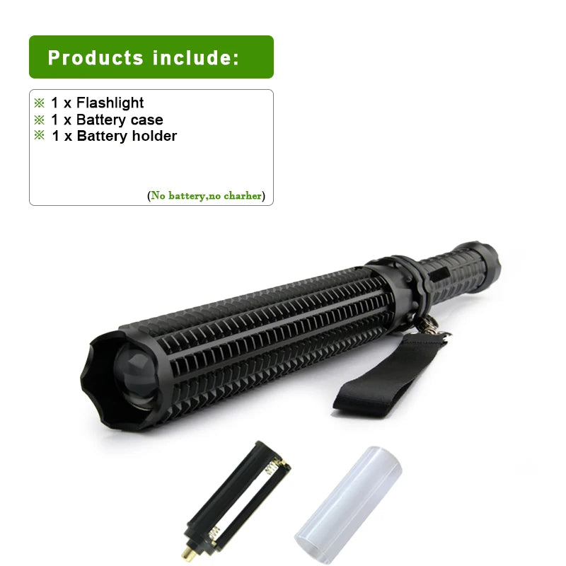 NEW Arrivals Self Defense Telescopic Zoom Flashlight LED Waterproof Baseball Bat Aluminum Alloy Torch Lamp For Emergency Anti Riot Equipment Women Men Safety Security Supplies
