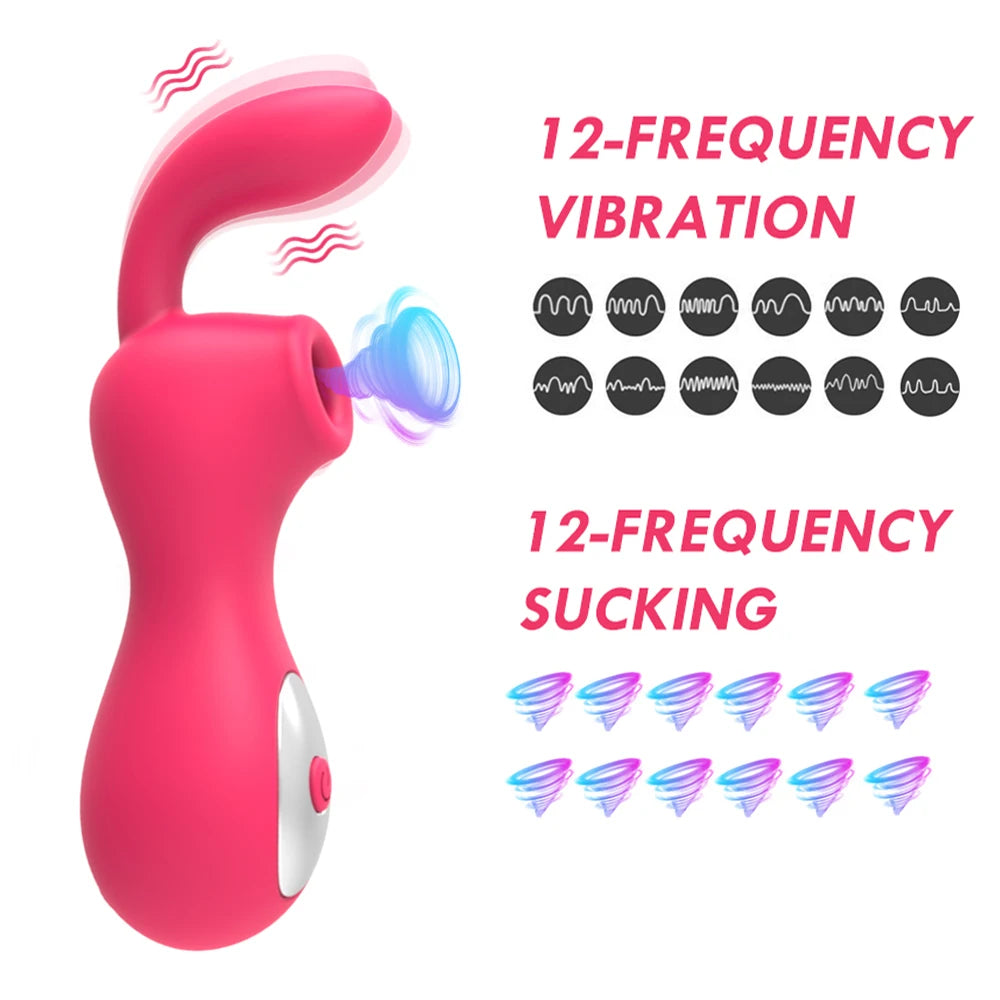 Powerful Clit Sucker Vibrator Clitoris Nipple Sucking Tongue Vibrating Oral Licking Masturbator Vagina Sexy Toys for Adult Women