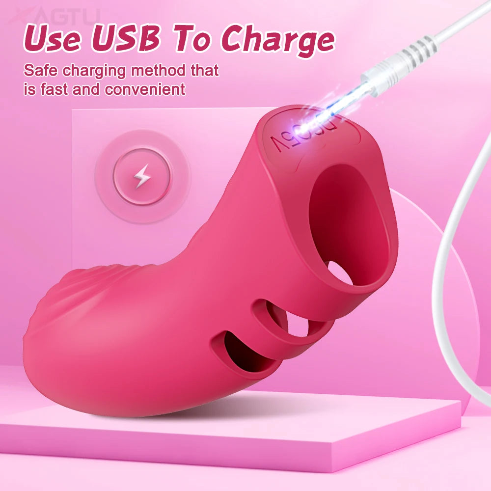 NEW Arrivals Finger Vibrator Masturbation Sexy Adult Female Couple Clitoris Penetration Vagina Vibration Stimulator Dildo Vibrator Adult Toys