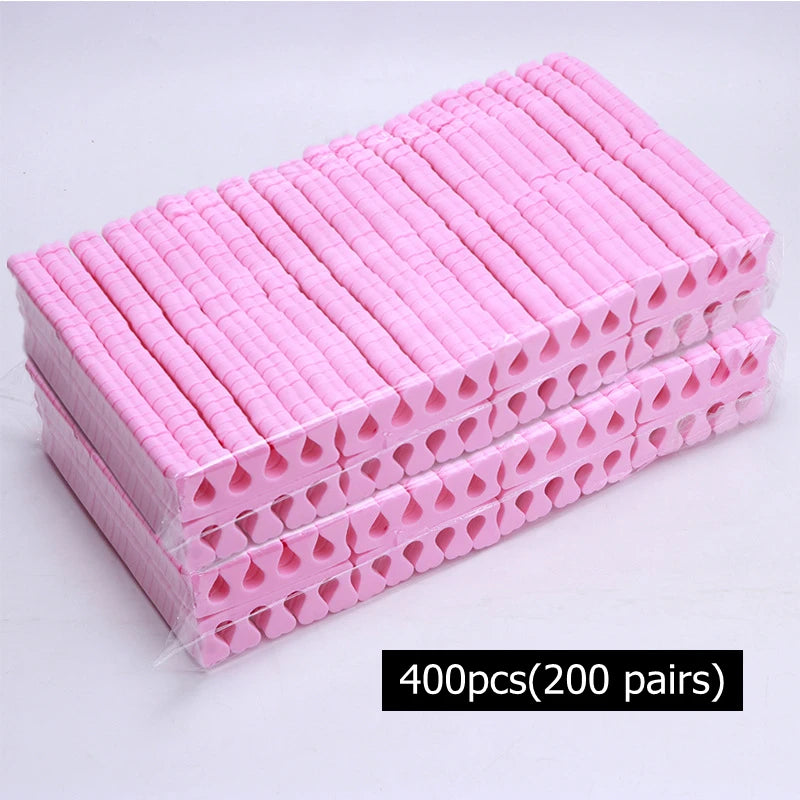 NEW Arrivals 200/400PCS Set Nail Art Toes Separators Soft Sponge Fingers Foot Gel UV Polish Coating Painting Manicure Pedicure Tools Foam Women Cosmetic Accessories Manicure Pedicure Supplies