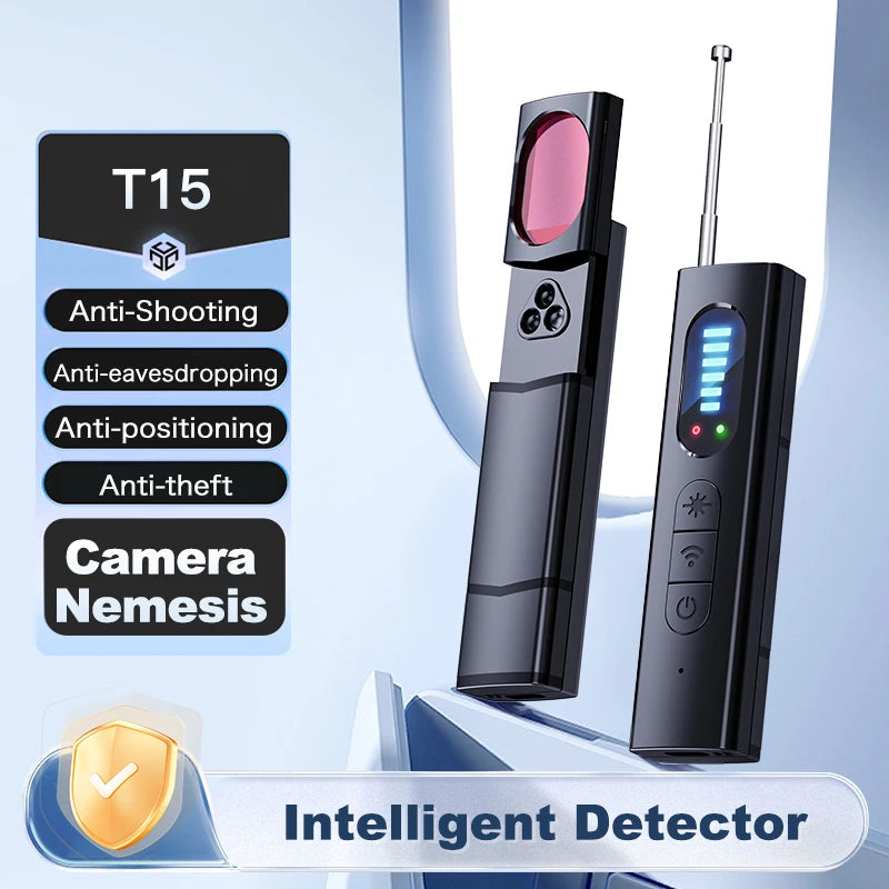 NEW Arrivals Privacy Protection Travel Hotels Office T18 Wireless Hidden Camera Detector, Laser RF Signal Scanner, GPS Locator Detection Anti-Peeping Anti-Spy Camera Personal Safety Security Supplies