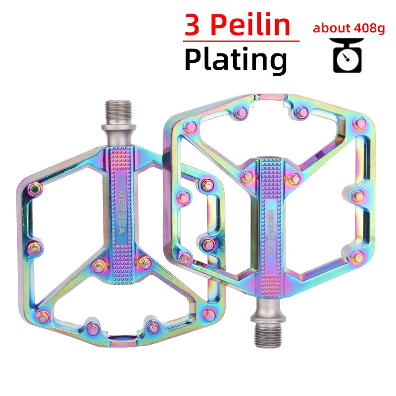 NEW Arrivals Ultralight Sealed Bearing Pedal Non-Slip Al Alloy Multi Specification Plating/Black Use for MTB BMX Road Bike about 410g Professional Pedals Bicycle Parts Accessories Sports Supplies
