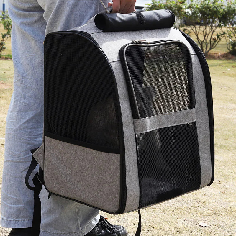NEW Arrivals Pet Cat Puppy Backpack Large Space Breathable Portable Outdoor Hiking Travel Bag Backpack Cat Small Dog Transport Cat Backpack Pet Supplies