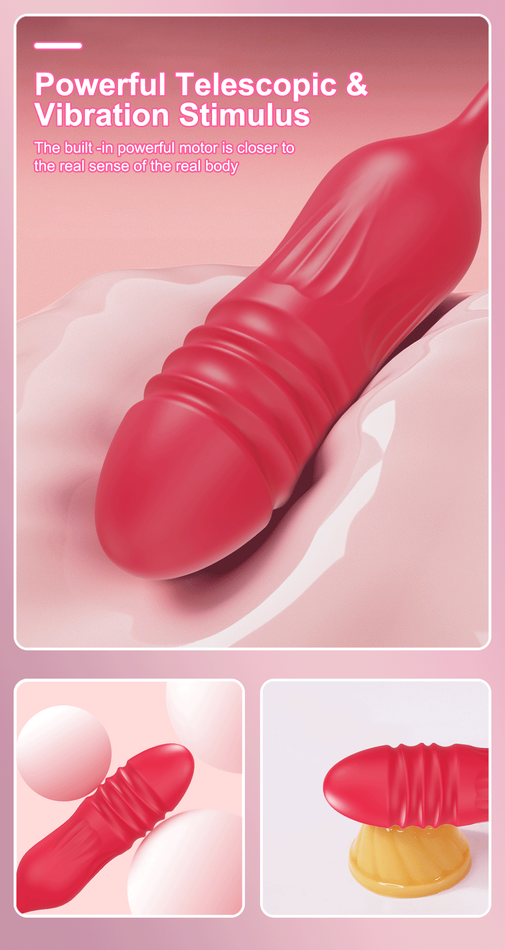Rose Toy Dildo Thrusting Vibrator for Women Egg Clitoris Sucker Stimulator Tongue Licking Adults Goods Sucking Sex Toys Female
