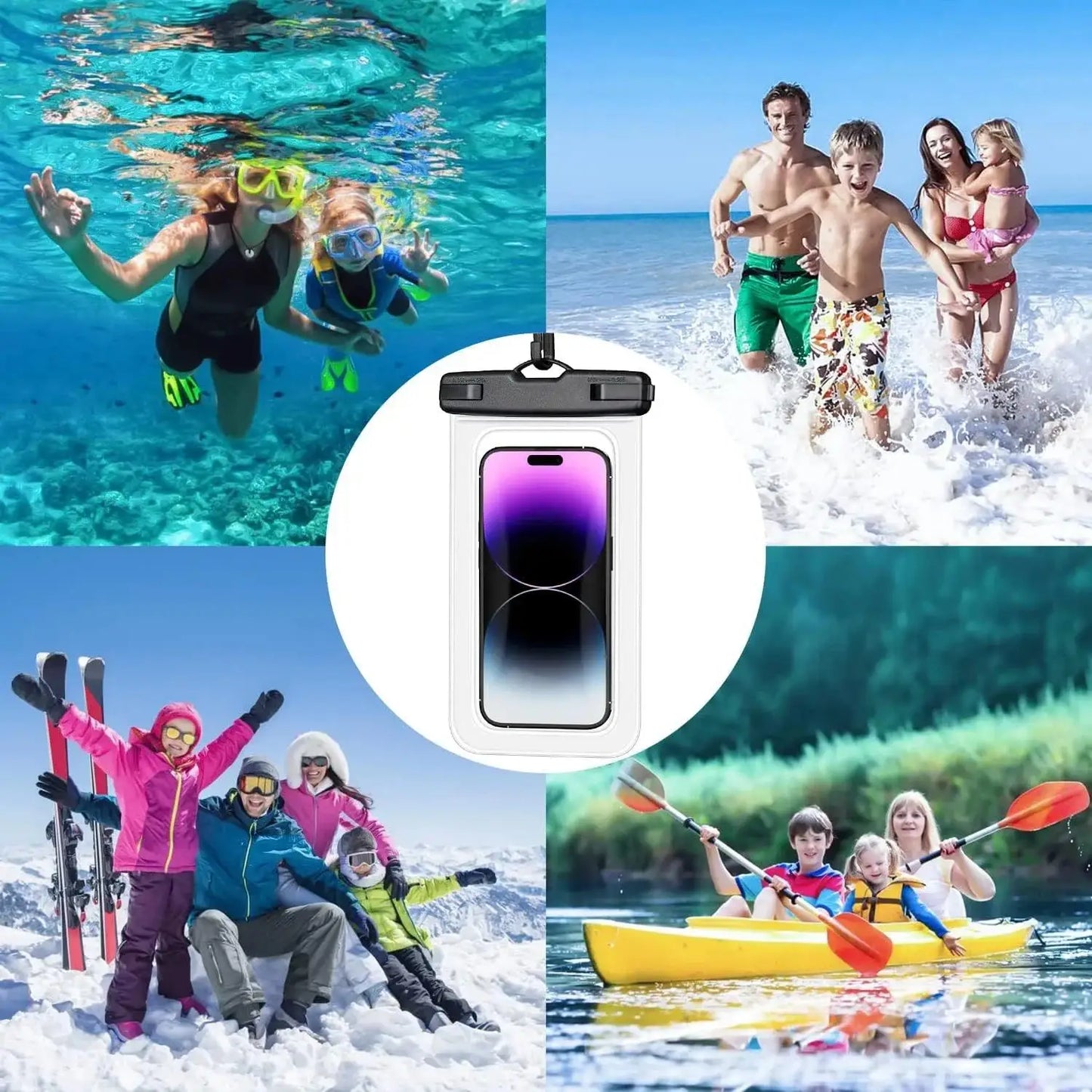 NEW Arrivals Blue/Pink/Black Color Waterproof Phone Case Swimming Water Proof Bag Universal Underwater Phone Protector Pouch PVC Cover for iPhone 14 Samsung Huawei