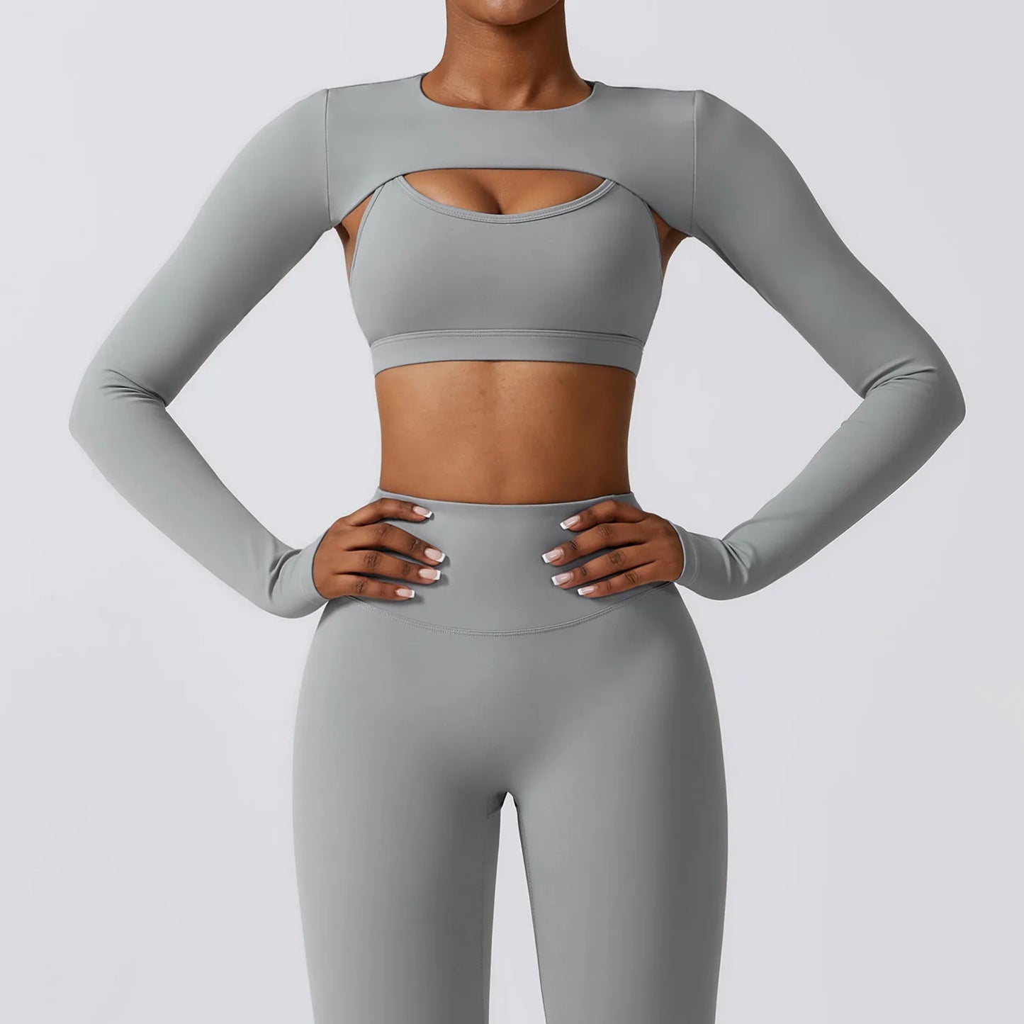 NEW S-XL 4 Colors Women Crop Tops Long Sleeve Breathable Running T-Shirts Gym Sports Top with Pad Yoga Shirts Fitness Workout Yoga Clothing Sets