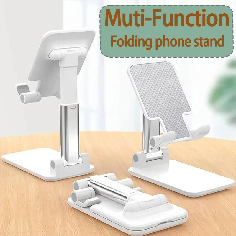 NEW Arrivals Black/White Color Desktop Mobile Phone Tablets Holder Stand For iPhone iPad Xiaomi Adjustable Desktops Tablet Holder Universal Table Mobile Phone Stand