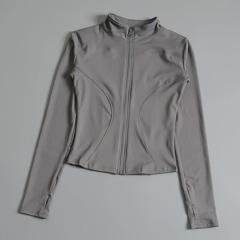 NEW Arrivals S-2XL 5 Colors Women Zip Fitness Yoga Shirt Long Sleeve Sports Jacket Gym Top Activewear Running Coats Workout Clothes Woman Sports Apparel Supplies