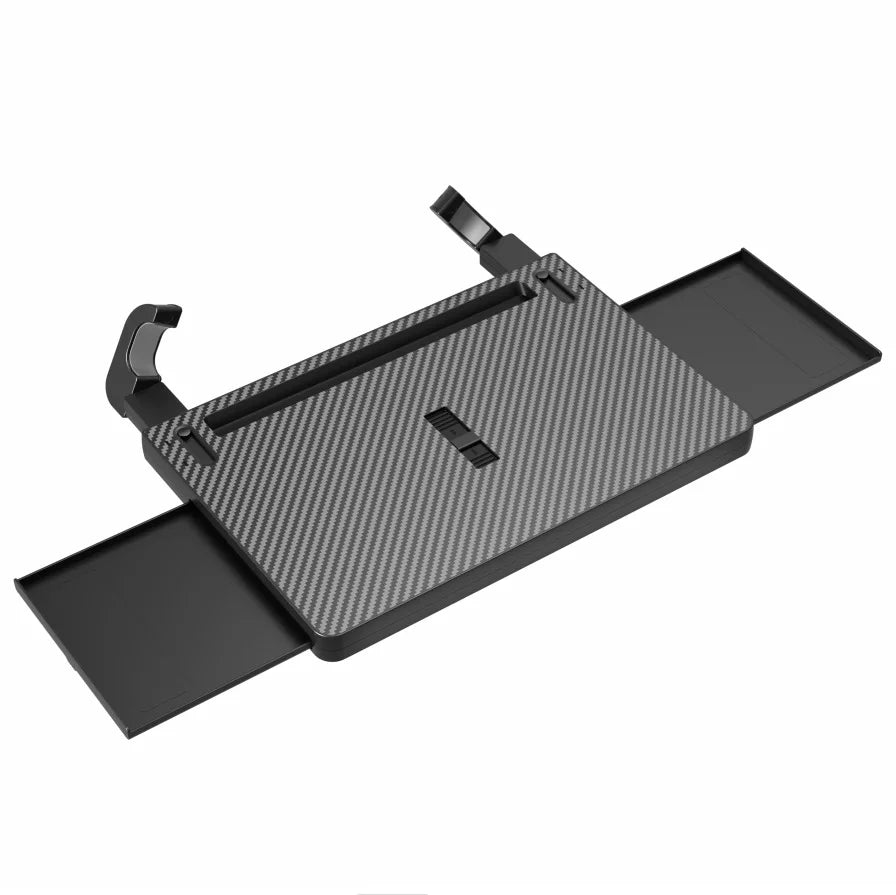 New Car Tray Carbon Fiber Table Food Tray Desk Folding Laptop Desk Auto Steering Wheel Tray Mount Adjustable Water Cup Computer 10kg Weight Bracket Holder Accessories