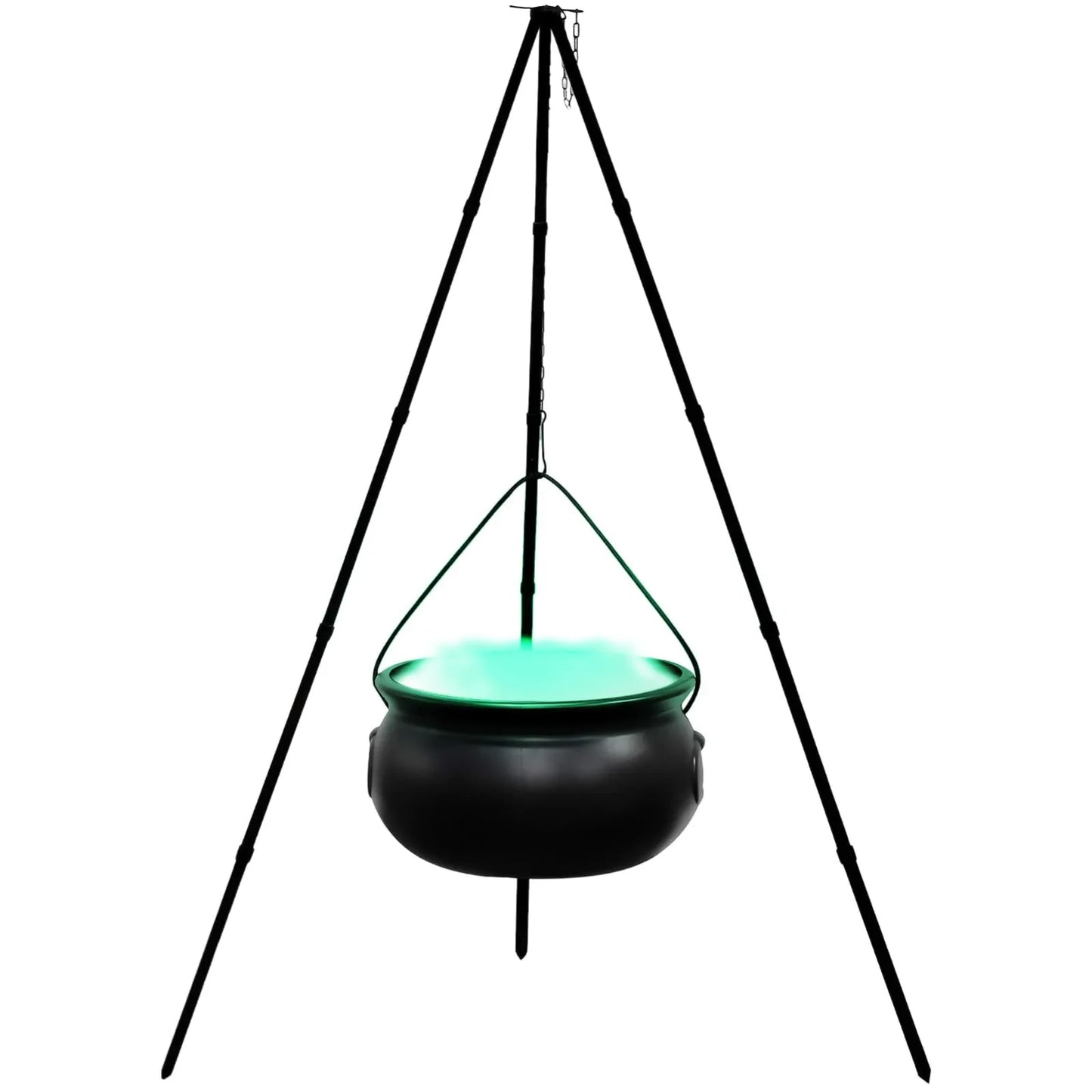 Halloween Large Witch Cauldron On Tripod With Led String Light Halloween Party Decor Outdoor Hocus Pocus Candy Bowl Bucket Home Yard Porch
