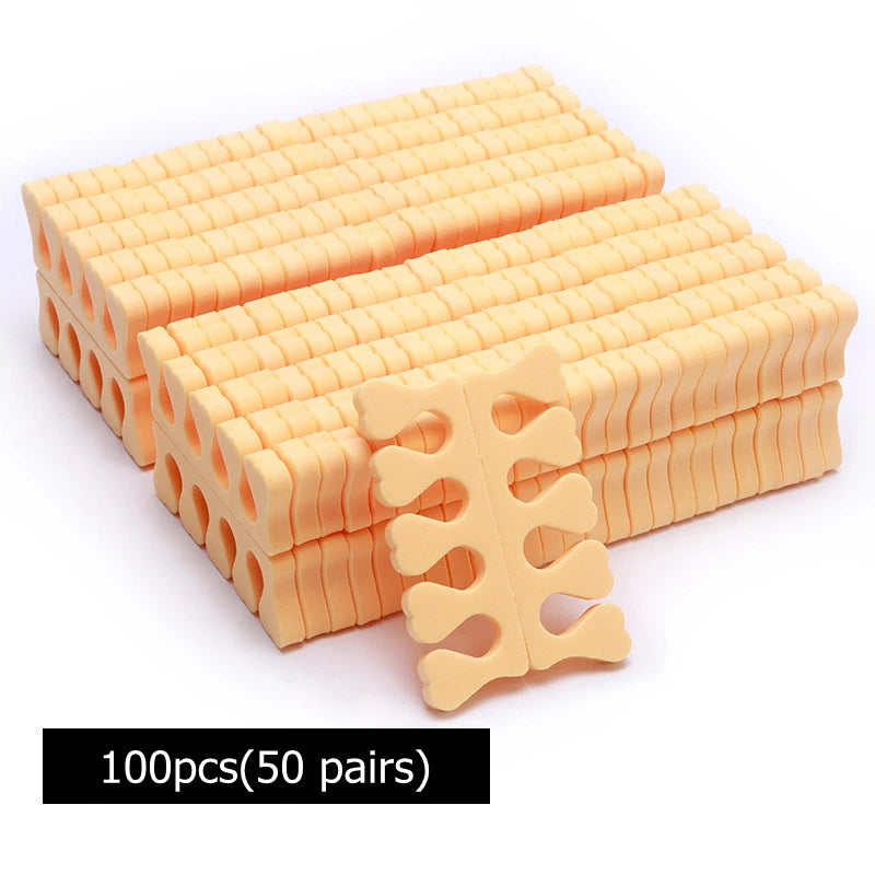 NEW Arrivals 200/400PCS Set Nail Art Toes Separators Soft Sponge Fingers Foot Gel UV Polish Coating Painting Manicure Pedicure Tools Foam Women Cosmetic Accessories Manicure Pedicure Supplies