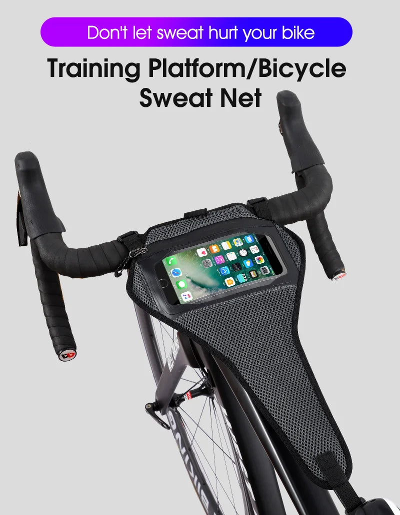 NEW Arrivals Bicycle Trainer Sweat Cover Sweatproof Quickly Dry Bike Frame Protector Sweat Absorb Strap Net Bike Accessories