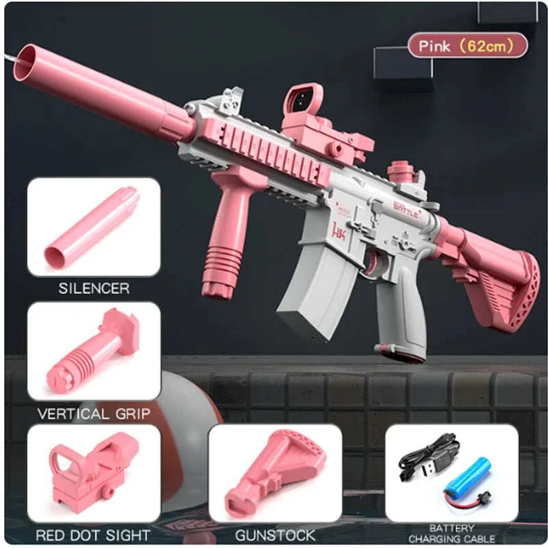 NEW Arrivals UZI Electric Water Gun Toys Beach Water Pool Games Bursts Adult-Children's High-Pressure Strong Charging Energy Water Automatic Water Spray Toy Guns Summer Sports Games Fun Toys Supplies