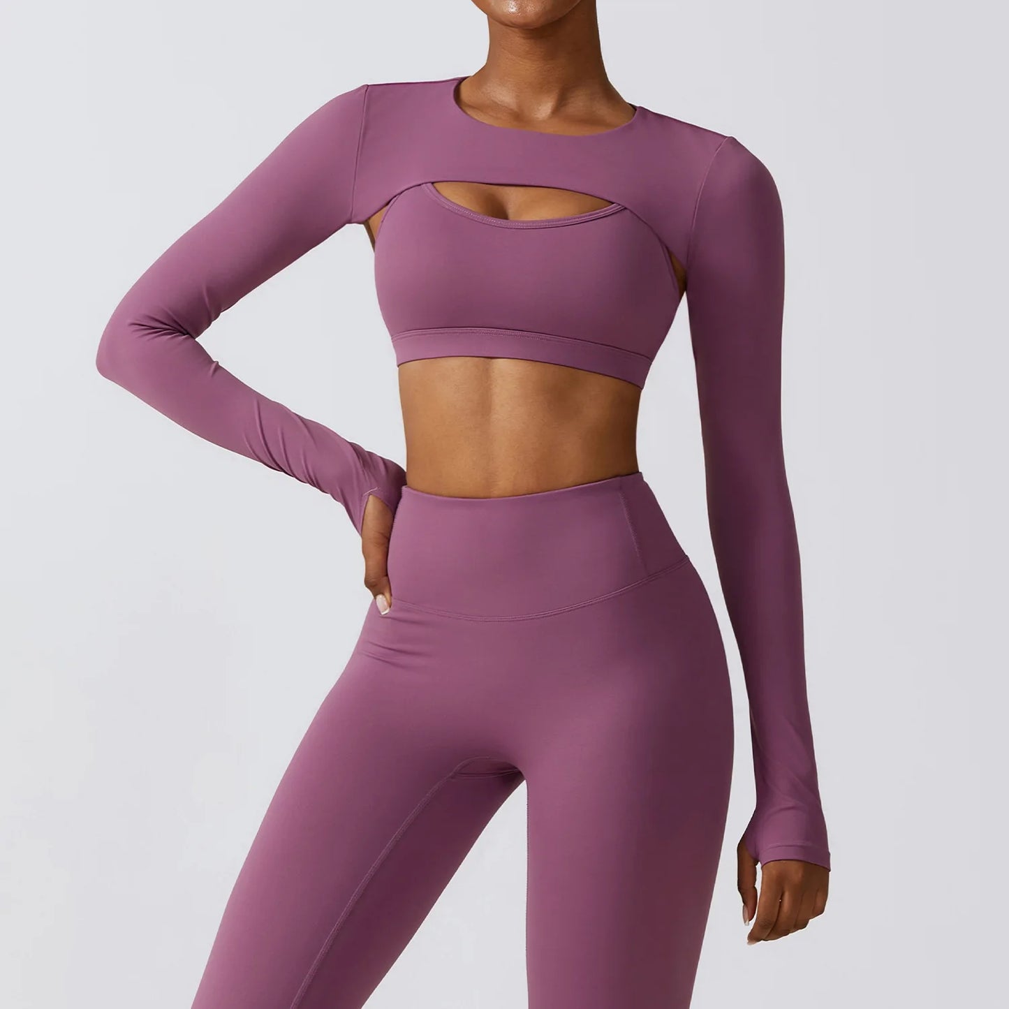 NEW S-XL 4 Colors Women Crop Tops Long Sleeve Breathable Running T-Shirts Gym Sports Top with Pad Yoga Shirts Fitness Workout Yoga Clothing Sets