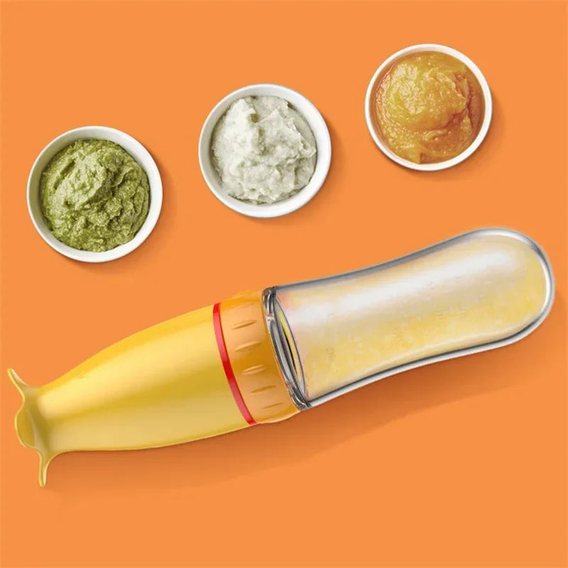 NEW Arrivals Safe Useful Silicone Baby Bottle With Spoon Food Supplement Rice Cereal Bottles Squeeze Spoon Milk Feeding Bottle Cup