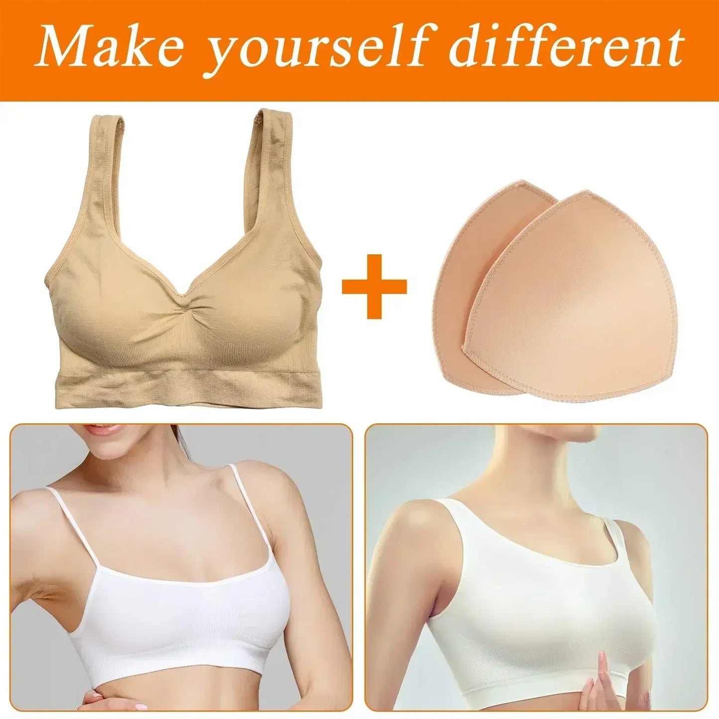 NEW Arrivals 10/20PCS Set Triangle Sponge Push Up Bra Pads for Women Invisible Insert Swimsuit Bikini Breast Enhancers Chest Cup Pads Accessories