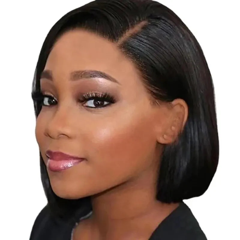 Hot Sale Short BOB Wig T Part Side Part Bob Wigs Lace Frontal Cuticle Aligned Pre Plucked Brazilian Human Hair for Black Women