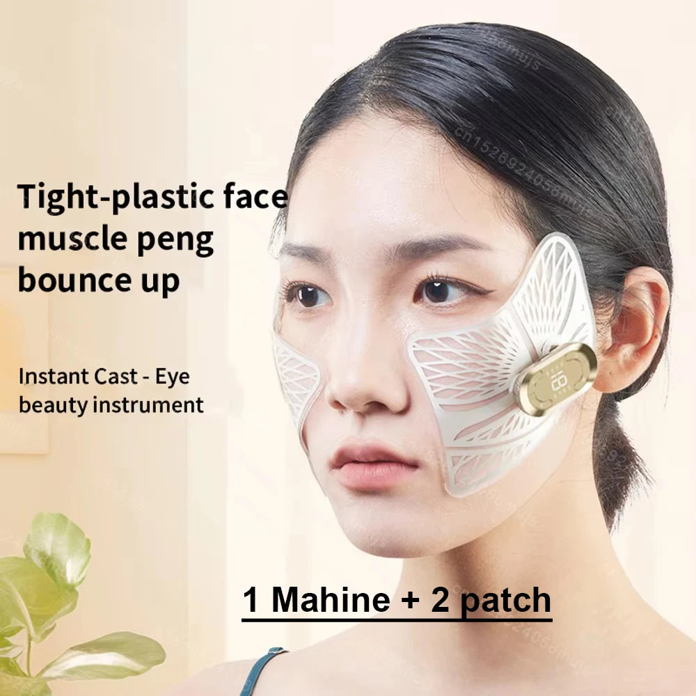 NEW EMS Facial Eye Massager Electric with Remote Control Muscle Stimulator Facial Massagers Beauty Eyes Face Lifting Fatigue Relief Women Skin Care Supplies