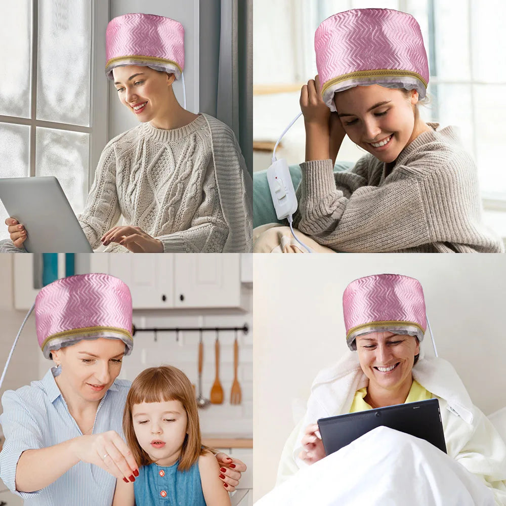 NEW Arrivals Electric Thermo-Cap for Women Beauty Salon Spa Hair Steamer Cap Nourishing Household Hat Hair Care Accessories EU Plug