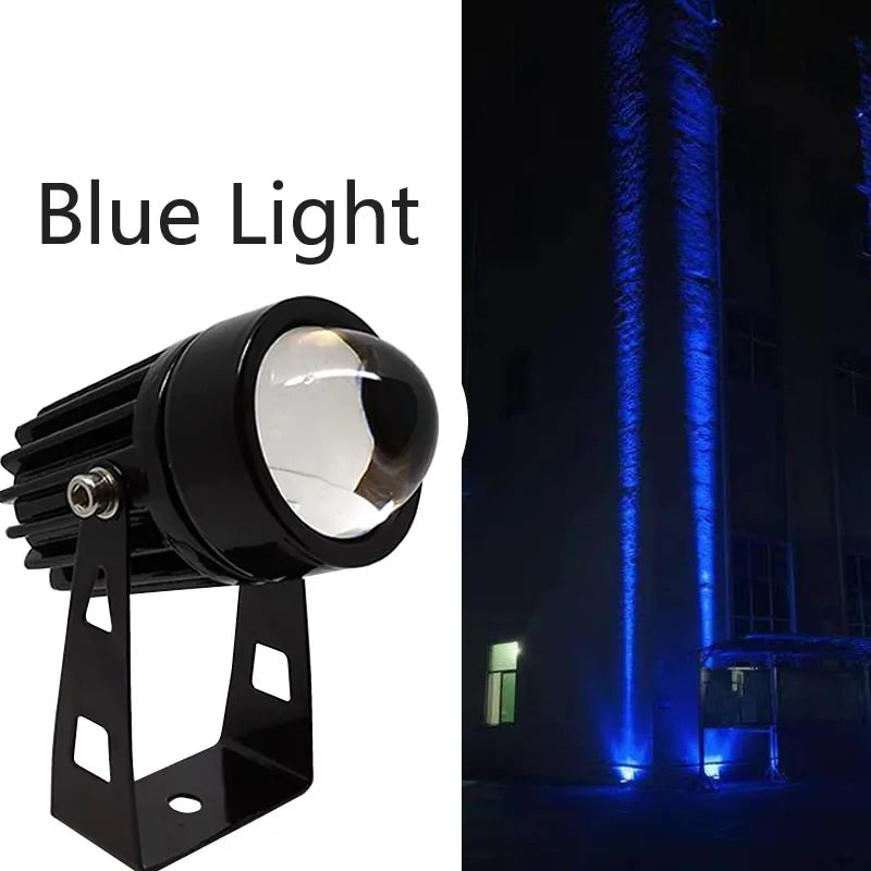 NEW Outdoor LED Wall Spotlight 12W Home Landscape Lighting 110V 220V Red Green Blue RGB Remote Lights Waterproof One Beam Home Outdoor Decoration Supplies