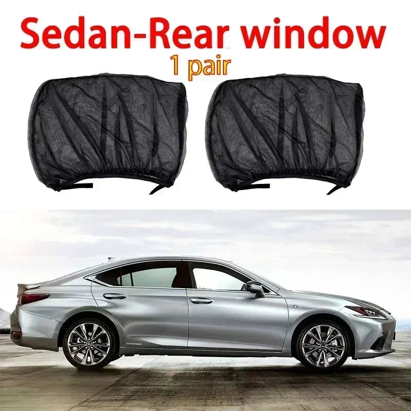 NEW Arrivals 4PCS Set Car Mosquito Screen, Window Mesh, Car Window Mosquito Net, Mosquito Proof Car insect Proof Glass Sunshade Curtains Accessories