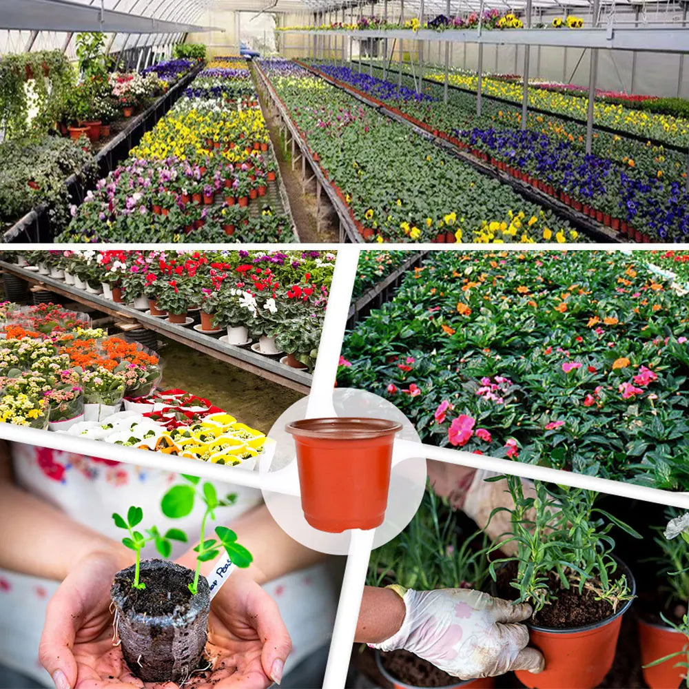 NEW Arrivals 20PCS Set 3 Size Plant Pot Garden Nursery Box Cup Seed Starting Flower Pots Lightweight Succulent Seedling Tray Transplant Flower Vegetable Container Box Plants Cultivation Germination Pots Home Garden Accessorie
