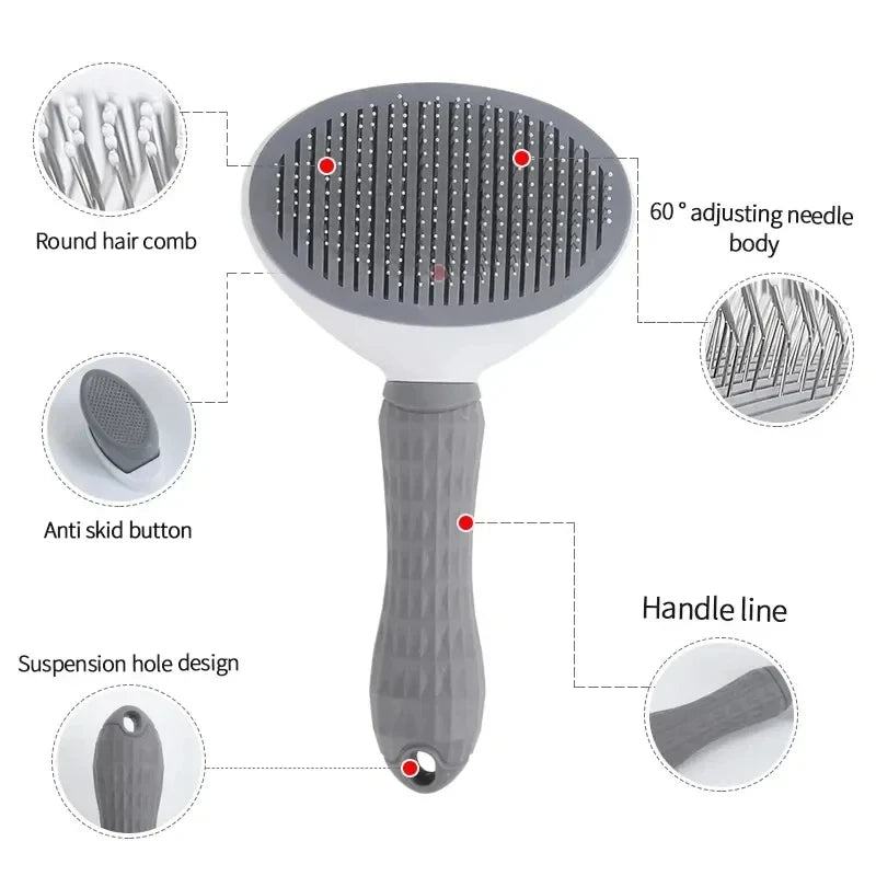 NEW Arrivals Pet Dog Brush Cat Comb Self Cleaning Pet Hair Remover Brush For Dogs Cats Grooming Tools Pets Dermating Comb Dogs Accessories