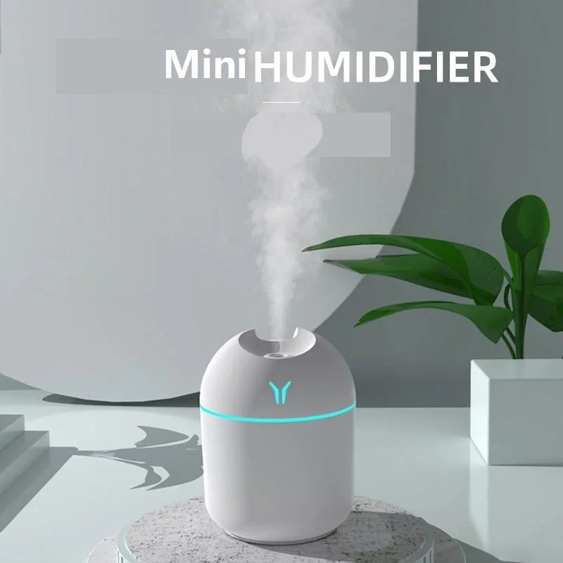 NEW Arrivals 250ML USB Mini Air Humidifier Aroma Essential Oil Diffuser For Home Office Car Ultrasonic Mute Mist Maker Diffuser with LED Color Lamp Bedroom Living Room Aromatherapy