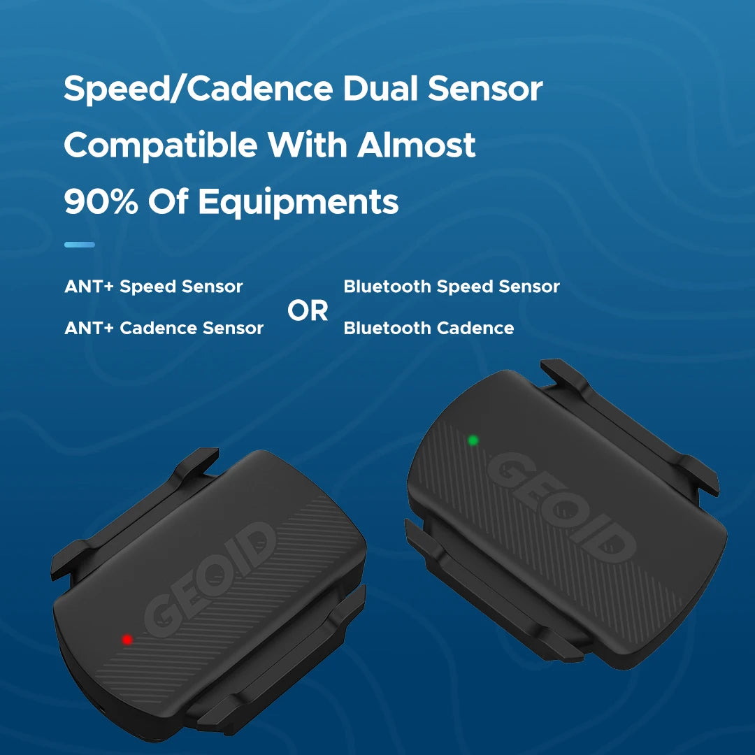 NEW 2PCS Set + HS500 Kit + CS600 Smart Cycling Speed and Cadence Sensor Bluetooth 5.0/ANT+ Dual-Mode Transmission Waterproof Bike Speed Sensor Bicycle Parts Accessories Sports Supplies