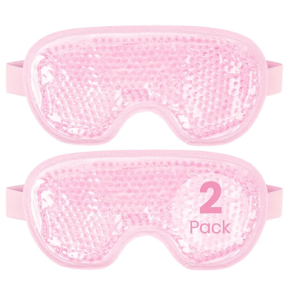 NEW Arrivals 2PCS Set 4 Colors Cold/Hot Use Cooling Gel Eye Mask Reusable Cold Eye Mask for Puffy Eyes, Eye Ice Pack Eye Mask with Soft Plush Backing for Dark Circles Ladies Beauty Salon Spa Supplies
