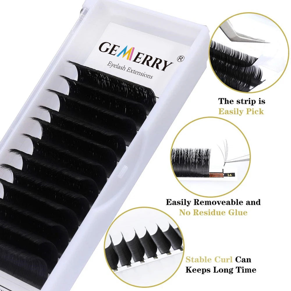 Easy Fan Lashes False Eyelash Extensions Supplies Faux Mink Eyelashes Fanning Cils Auto Blooming Natural Russian Volume Lash